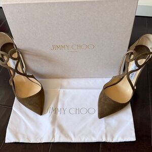 Jimmy Choo Suede Strappy Heels